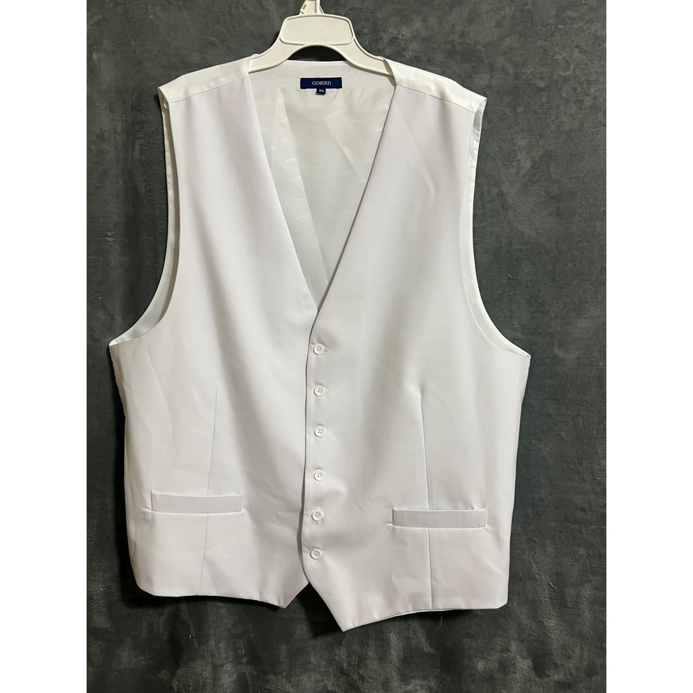 Gioberti 3XL White Formal Suit Vest Wedding Tuxedo Waistcoat Big Tall VS-95